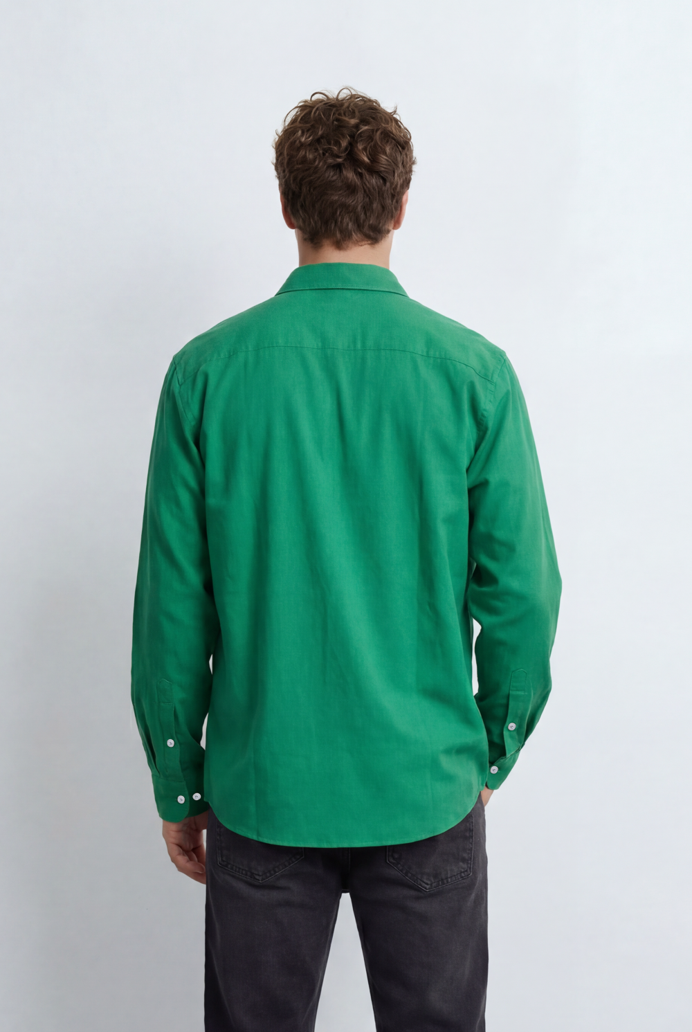 Men’s Regular Fit Shirt Button Down Collar Long Sleeves Tailored Crafted From Breathable Fabric