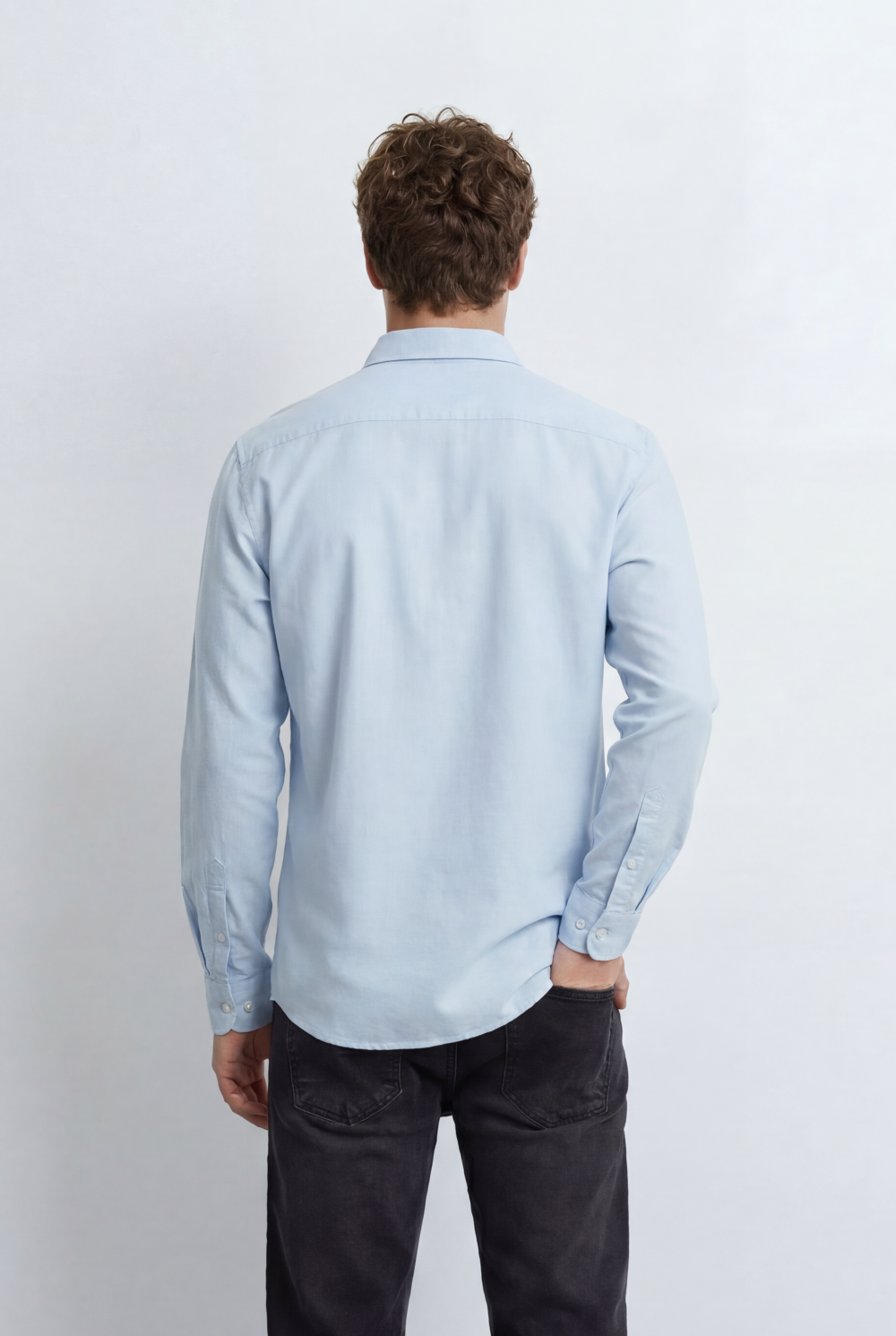 Men’s Regular Fit Shirt Button Down Collar Long Sleeves Tailored Crafted From Breathable Fabric