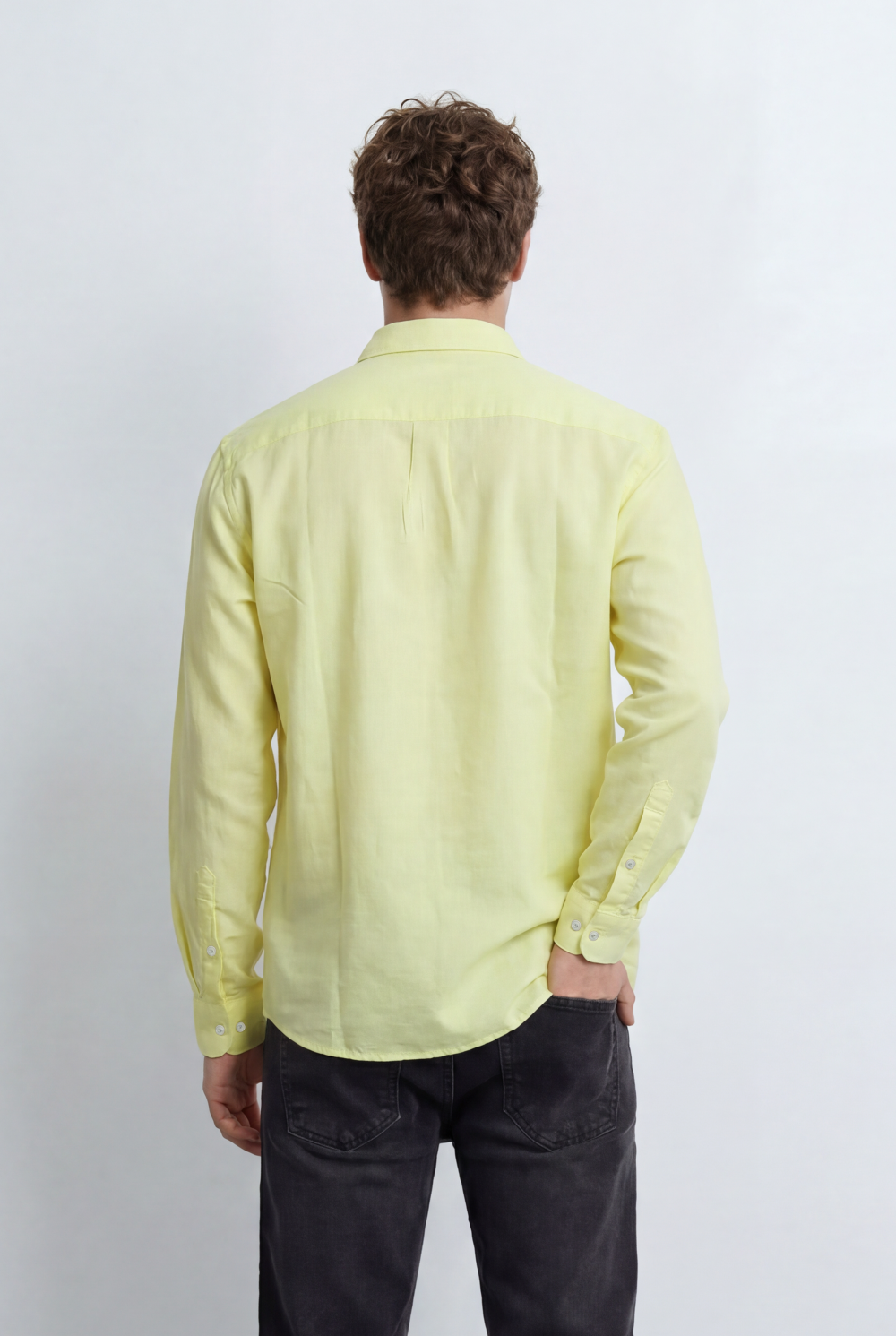 Men’s Regular Fit Shirt Button Down Collar Long Sleeves Tailored Crafted From Breathable Fabric