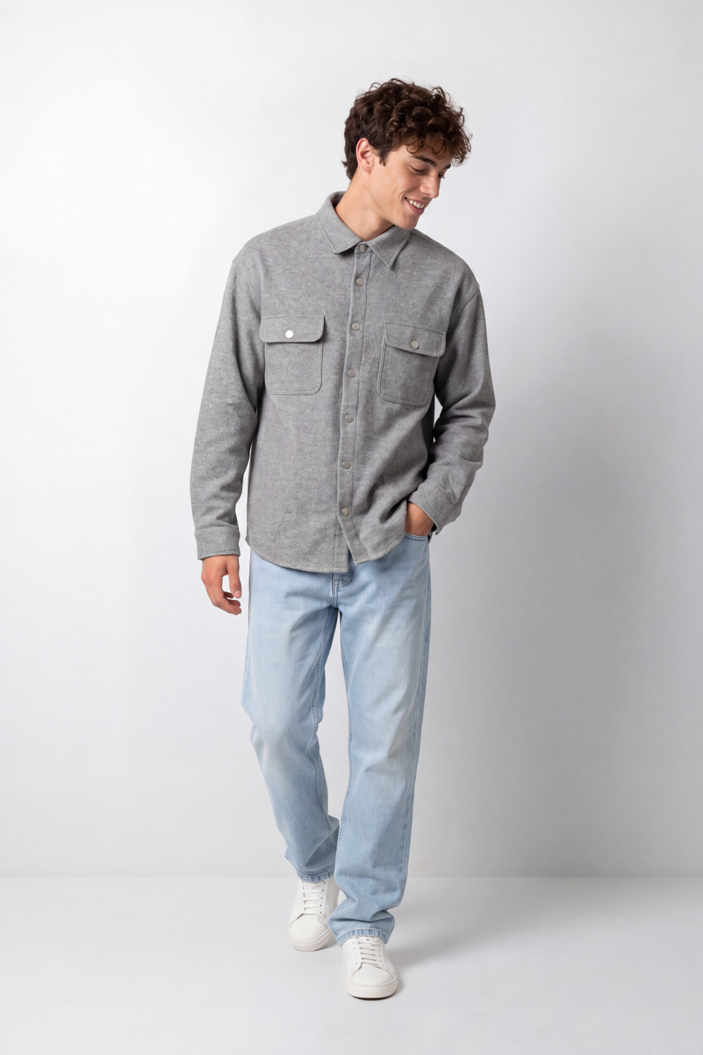 Men's Tomato Store Oversize Gokh Jacket Dual Flap Chest Pockets Snap Button