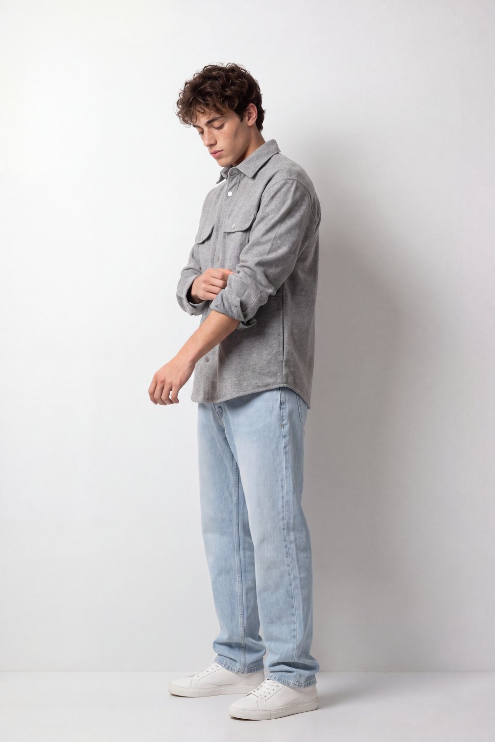 Men's Tomato Store Oversize Gokh Jacket Dual Flap Chest Pockets Snap Button