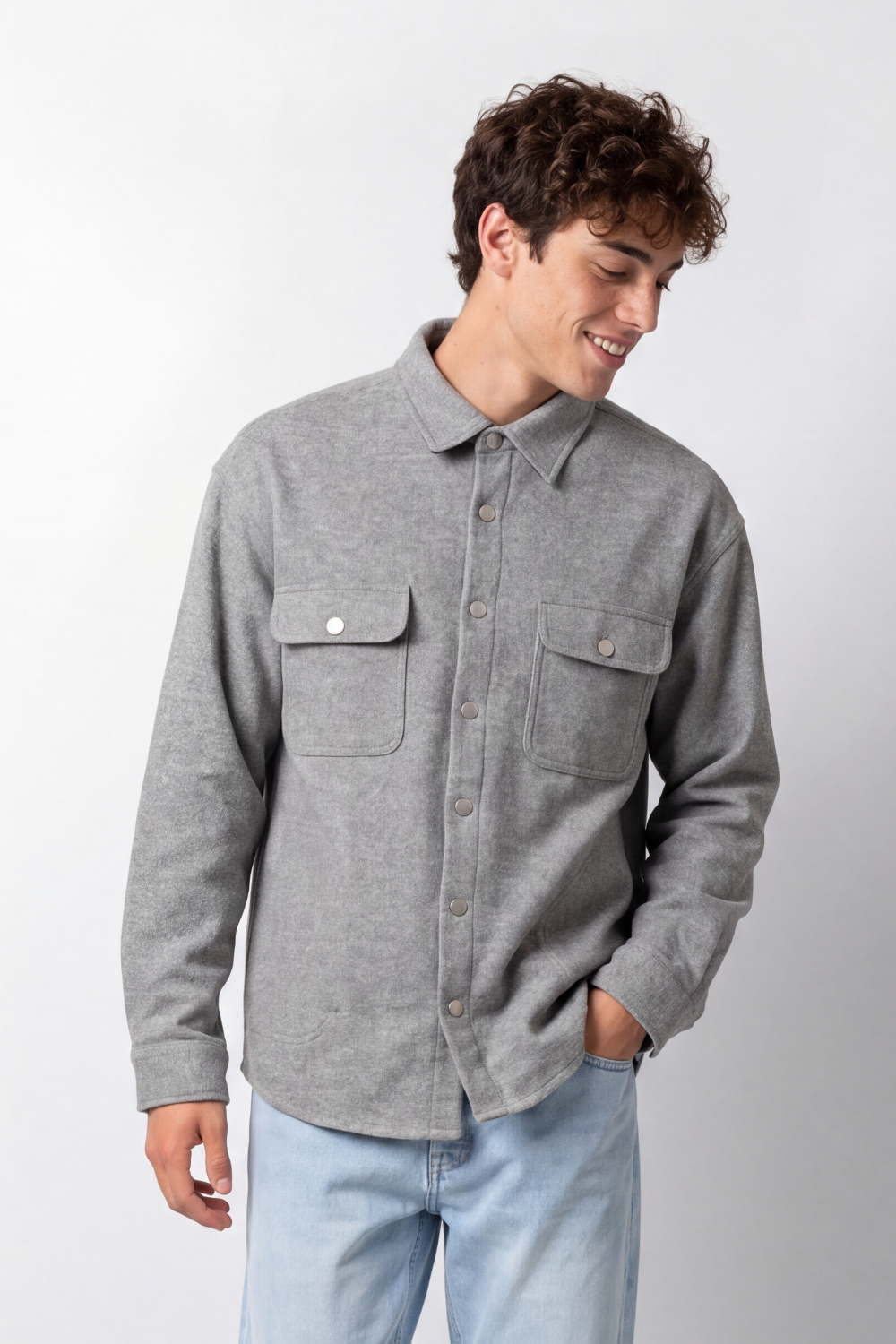 Men's Tomato Store Oversize Gokh Jacket Dual Flap Chest Pockets Snap Button
