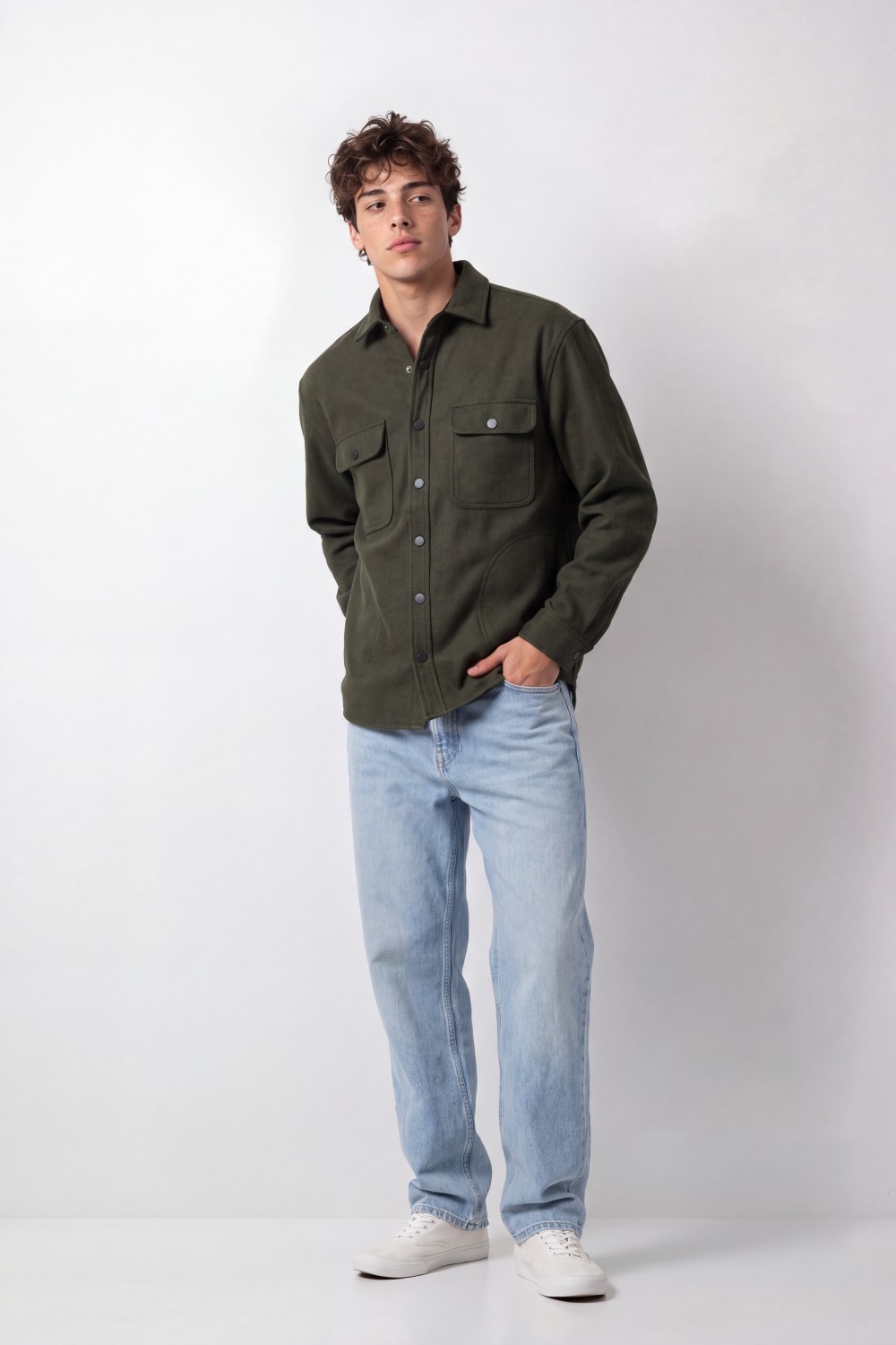 Men's Tomato Store Oversize Gokh Jacket Dual Flap Chest Pockets Snap Button