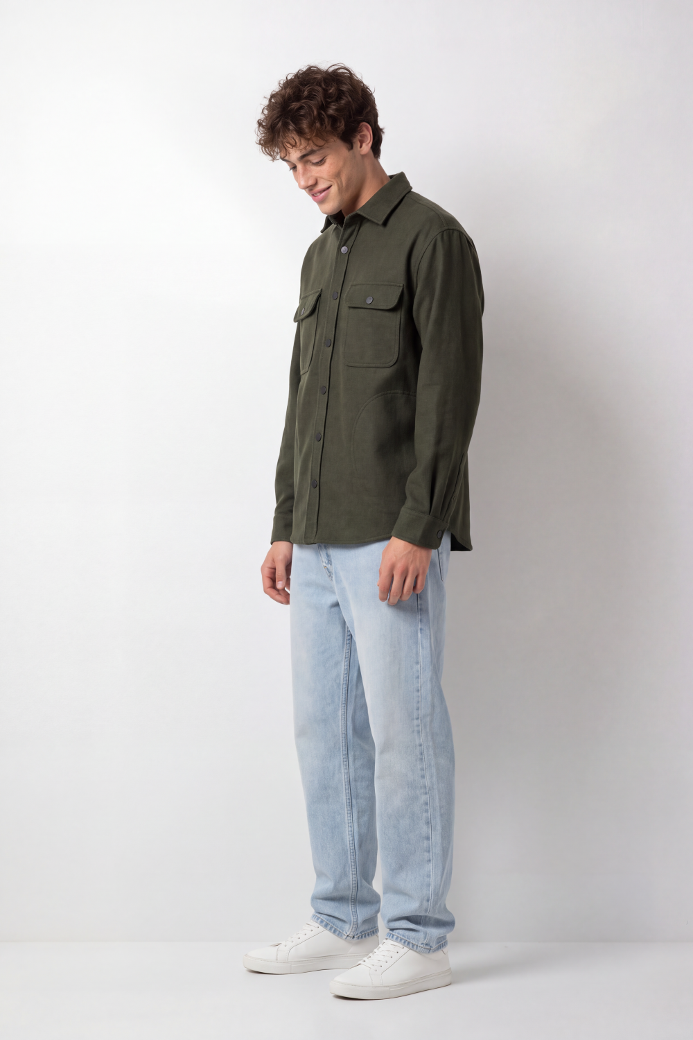 Men's Tomato Store Oversize Gokh Jacket Dual Flap Chest Pockets Snap Button