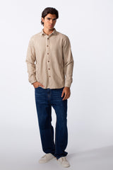Men's Striped Regular Fit Winter Shirt