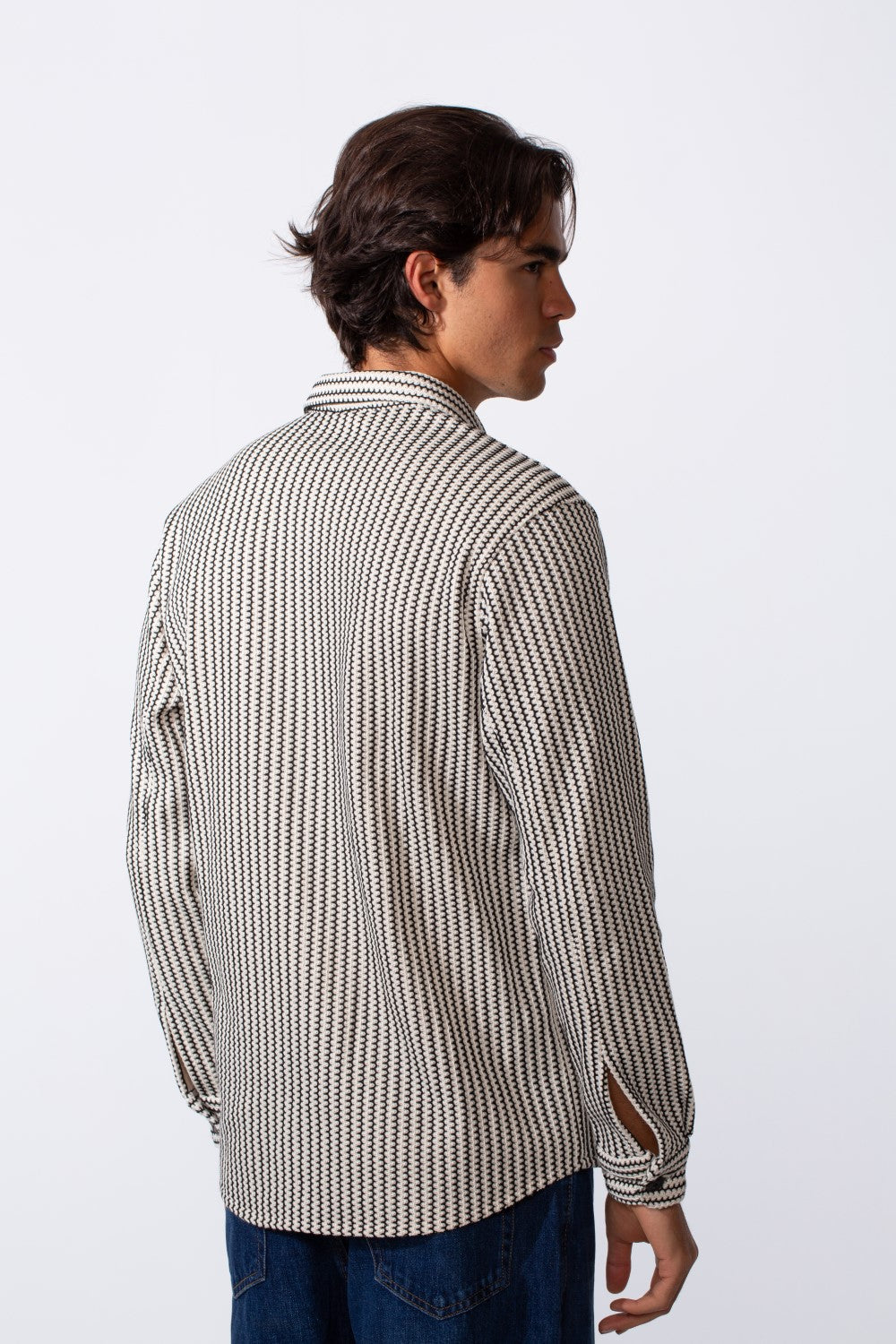 Men's Striped Regular Fit Winter Shirt