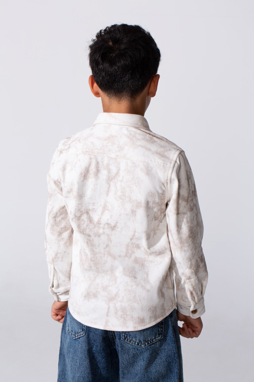 Boy’s Tomato Store Smart Casual Shirt Washed Texture Clean Button Down Front Classic Collar