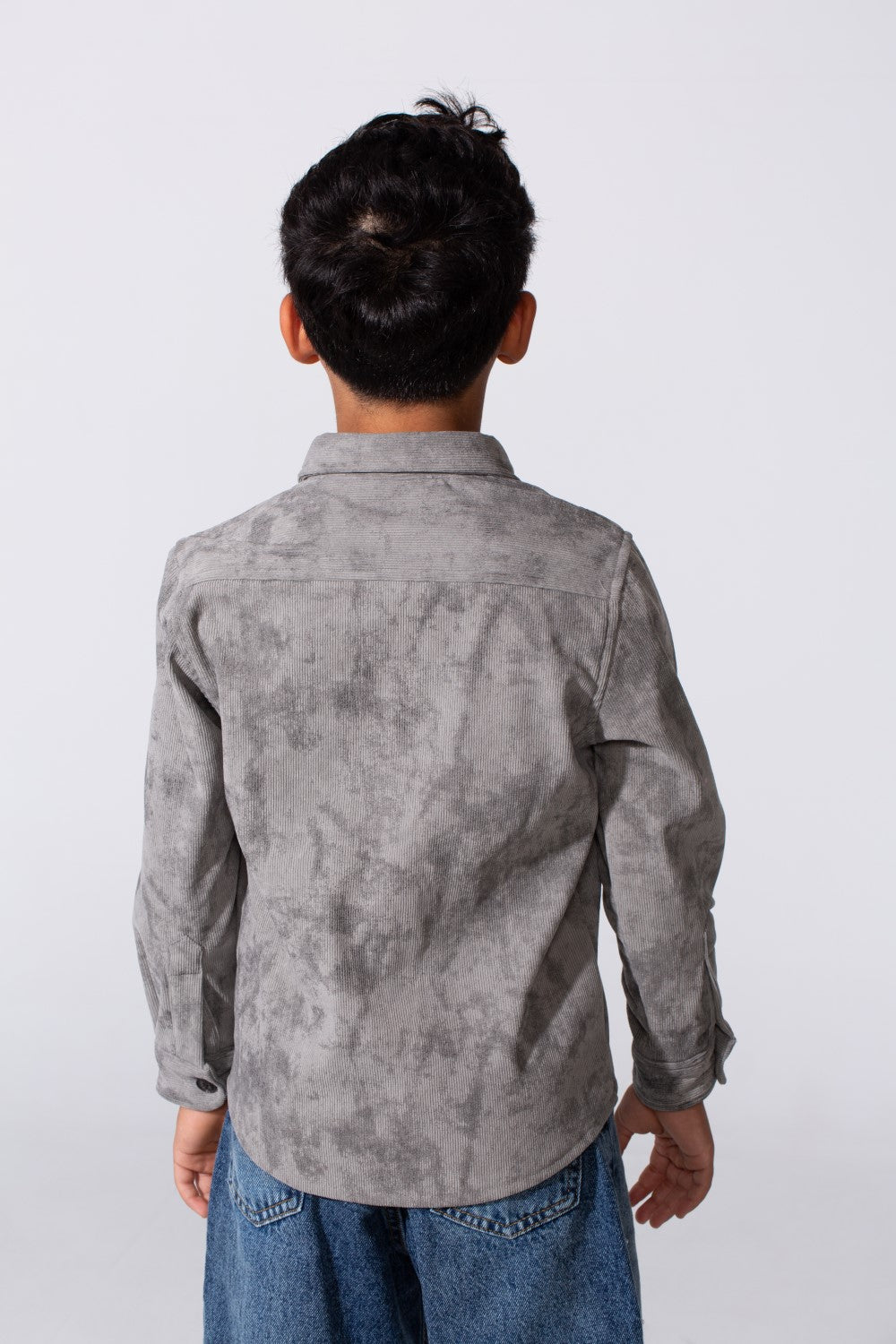 Boy’s Tomato Store Smart Casual Shirt Washed Texture Clean Button Down Front Classic Collar