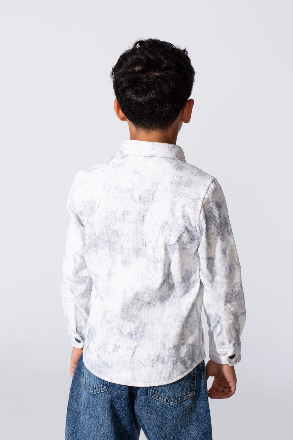 Boy’s Tomato Store Smart Casual Shirt Washed Texture Clean Button Down Front Classic Collar