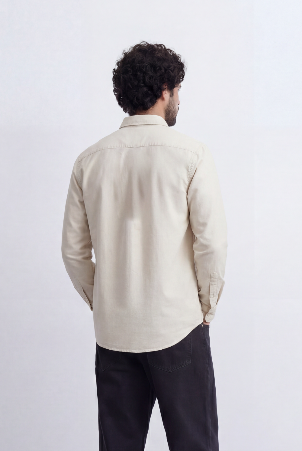 Men’s Tomato Store Clean Oxford Shirt Minimal Solid Finish Soft Structured Fabric Button
