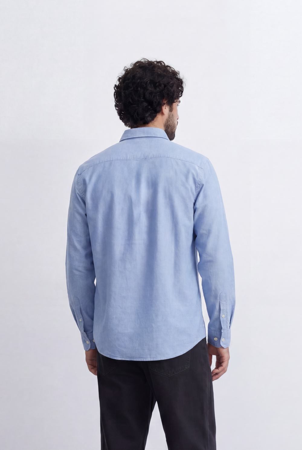 Men’s Tomato Store Clean Oxford Shirt Minimal Solid Finish Soft Structured Fabric Button