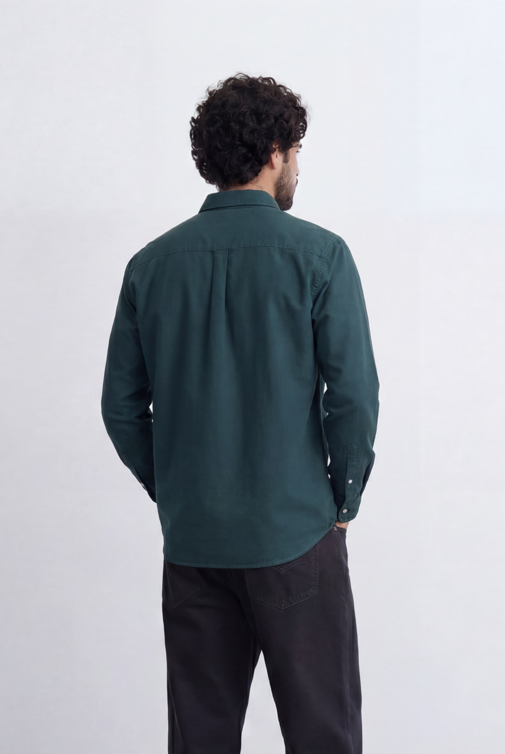 Men’s Tomato Store Clean Oxford Shirt Minimal Solid Finish Soft Structured Fabric Button