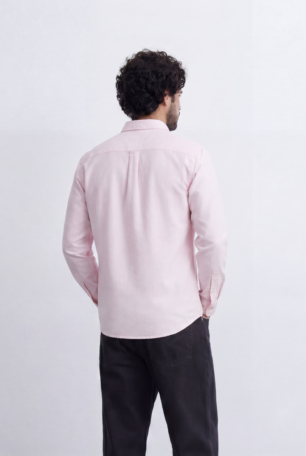 Men’s Tomato Store Clean Oxford Shirt Minimal Solid Finish Soft Structured Fabric Button