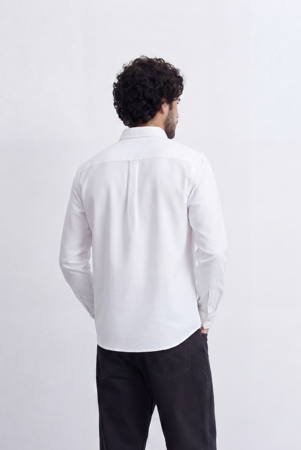 Men’s Tomato Store Clean Oxford Shirt Minimal Solid Finish Soft Structured Fabric Button