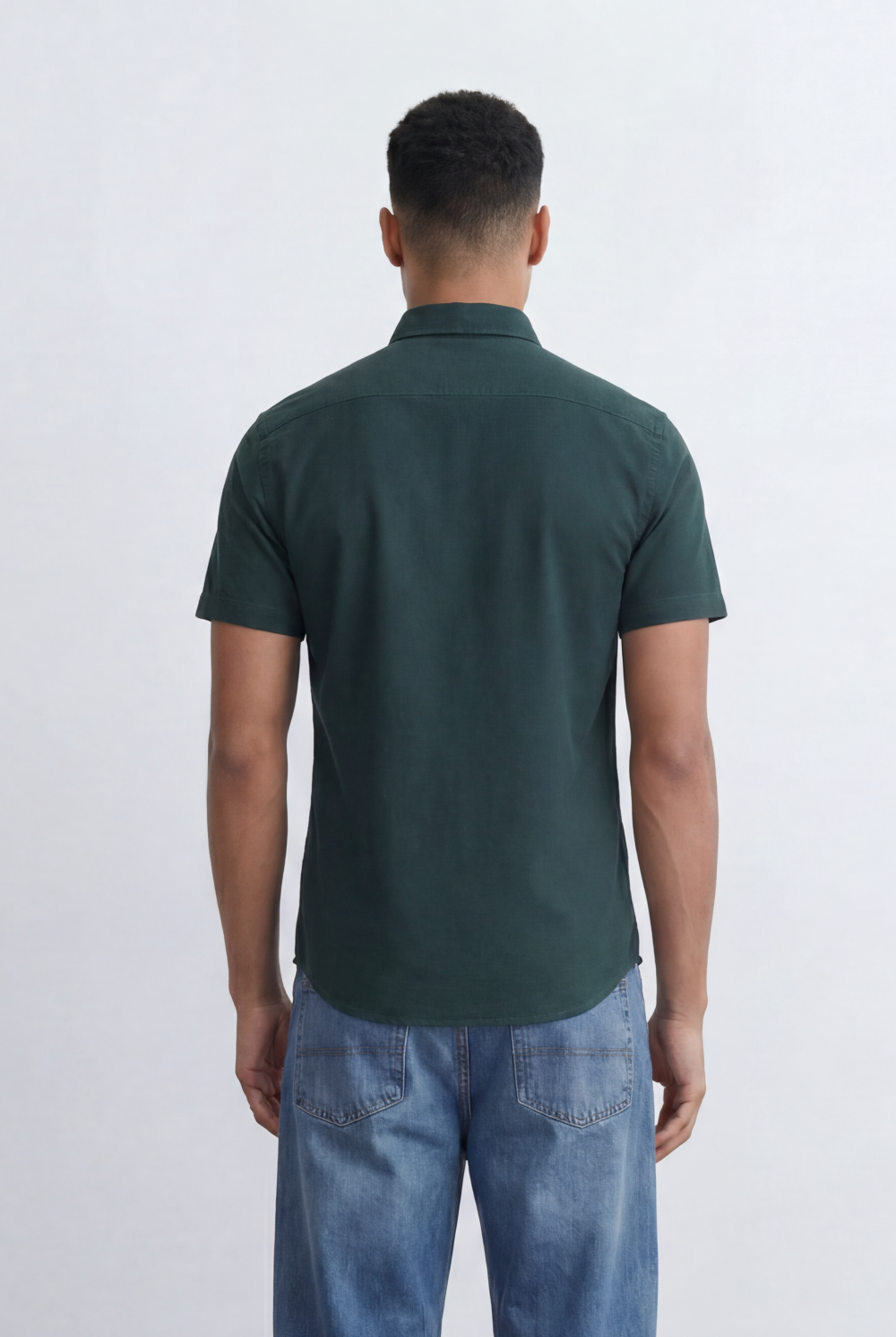 Men’s Tomato Store Oxford Slim Fit Shirt Short Sleeve Button Down Collar Lightweight Breathable Fabric