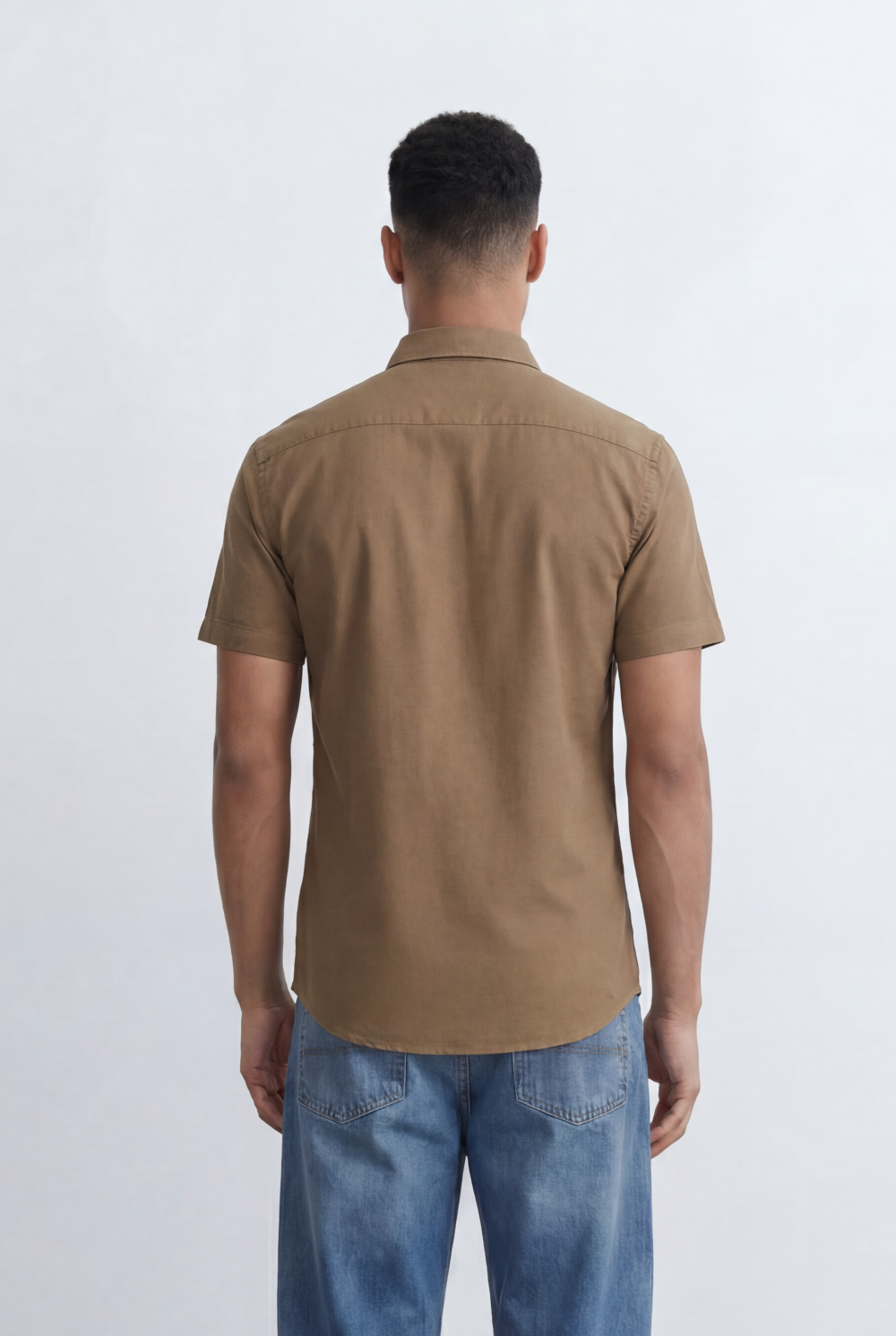 Men’s Tomato Store Oxford Slim Fit Shirt Short Sleeve Button Down Collar Lightweight Breathable Fabric