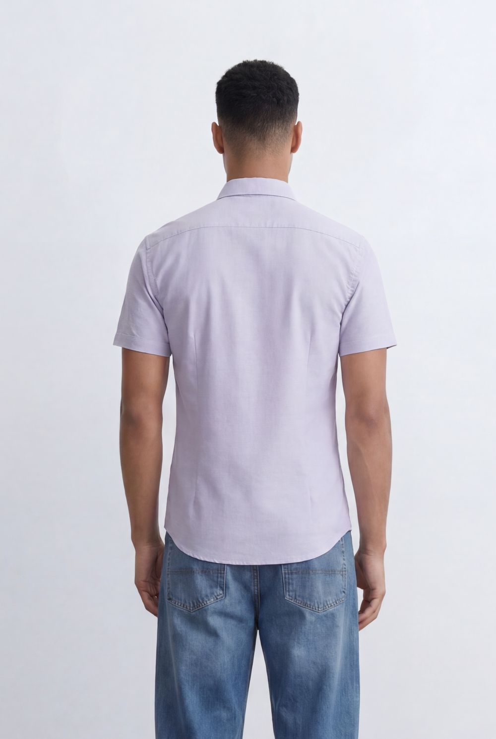 Men’s Tomato Store Oxford Slim Fit Shirt Short Sleeve Button Down Collar Lightweight Breathable Fabric