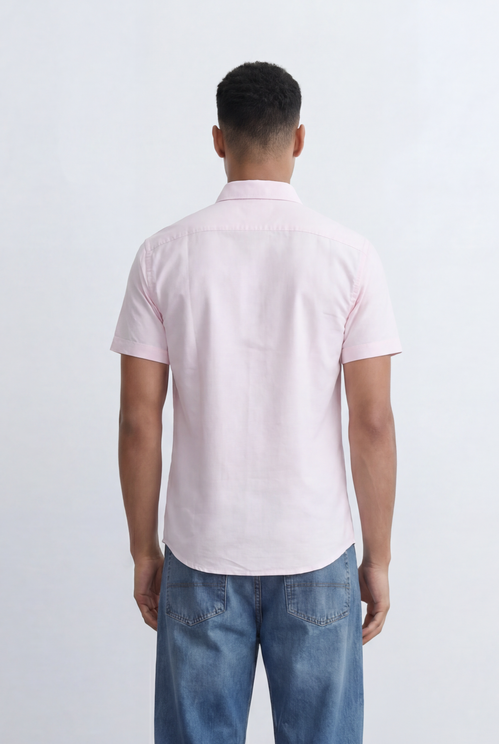 Men’s Tomato Store Oxford Slim Fit Shirt Short Sleeve Button Down Collar Lightweight Breathable Fabric