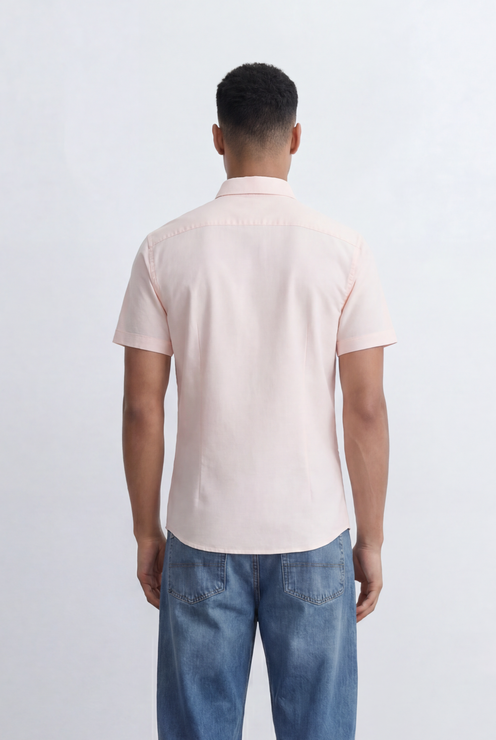 Men’s Tomato Store Oxford Slim Fit Shirt Short Sleeve Button Down Collar Lightweight Breathable Fabric