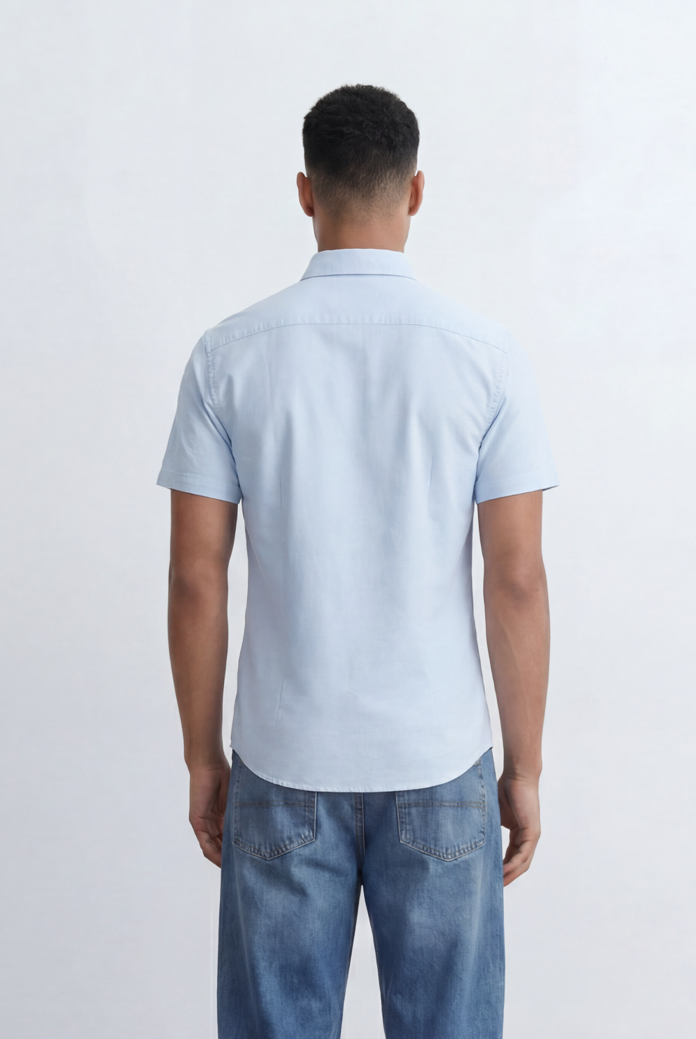 Men’s Tomato Store Oxford Slim Fit Shirt Short Sleeve Button Down Collar Lightweight Breathable Fabric