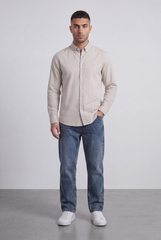 Men’s Tomato Store Clean Surface Oxford Shirt With Button Front Plain Weave Texture Smooth Compact Finish