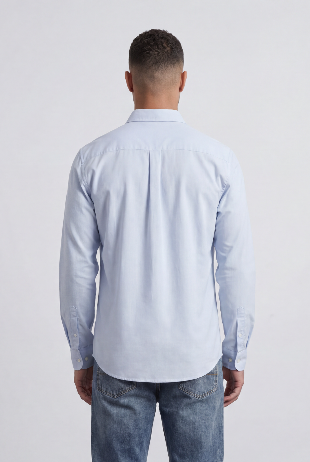 Men’s Tomato Store Clean Surface Oxford Shirt With Button Front Plain Weave Texture Smooth Compact Finish