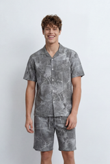 Men’s Tomato Store Matching Set Featuring Abstract All Over Print Regular Fit Outfit