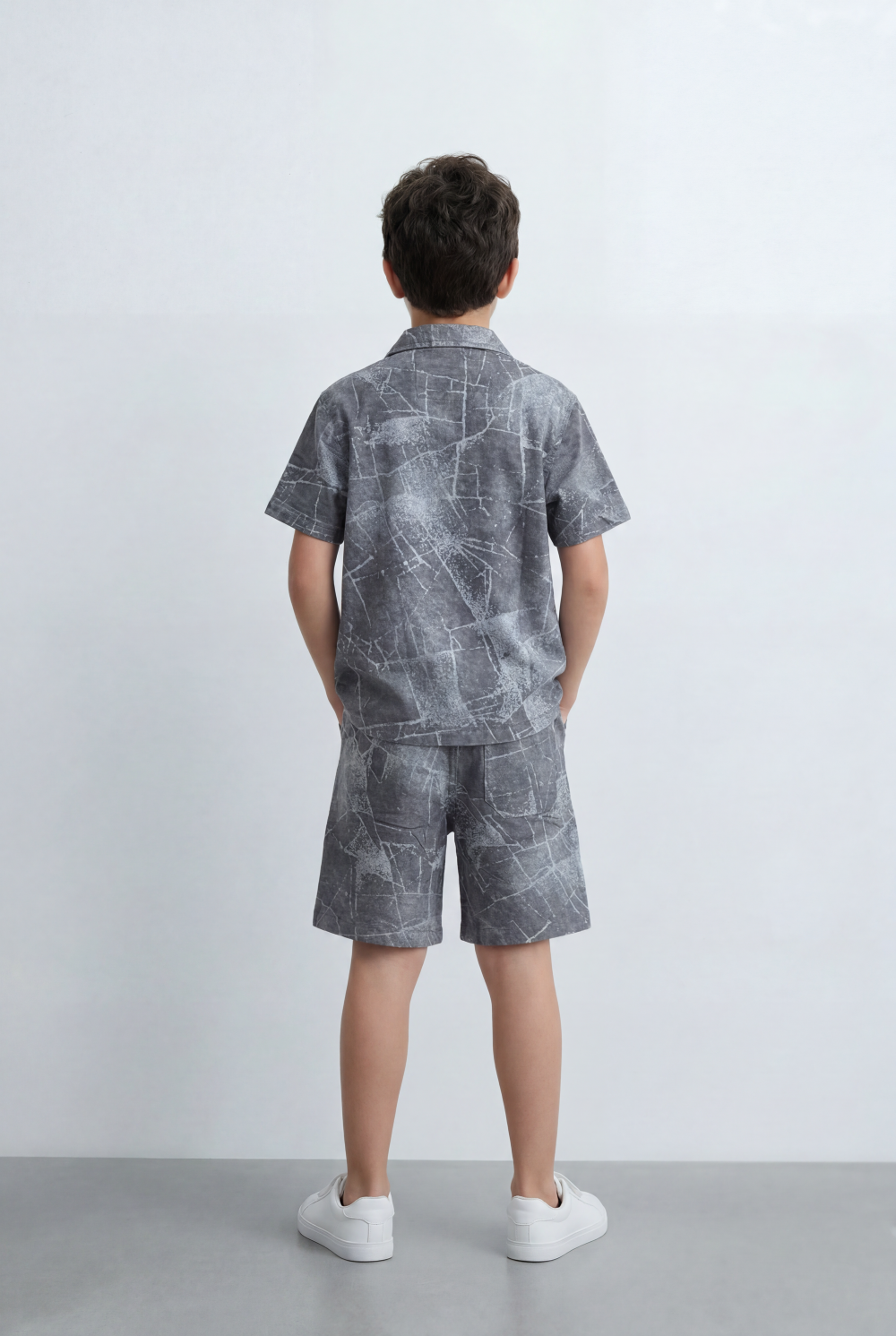 Boy’s Tomato Store Matching Set Coordinated Resort Detailed Abstract All Over Print Outfit
