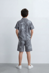 Boy’s Tomato Store Matching Set Coordinated Resort Detailed Abstract All Over Print Outfit