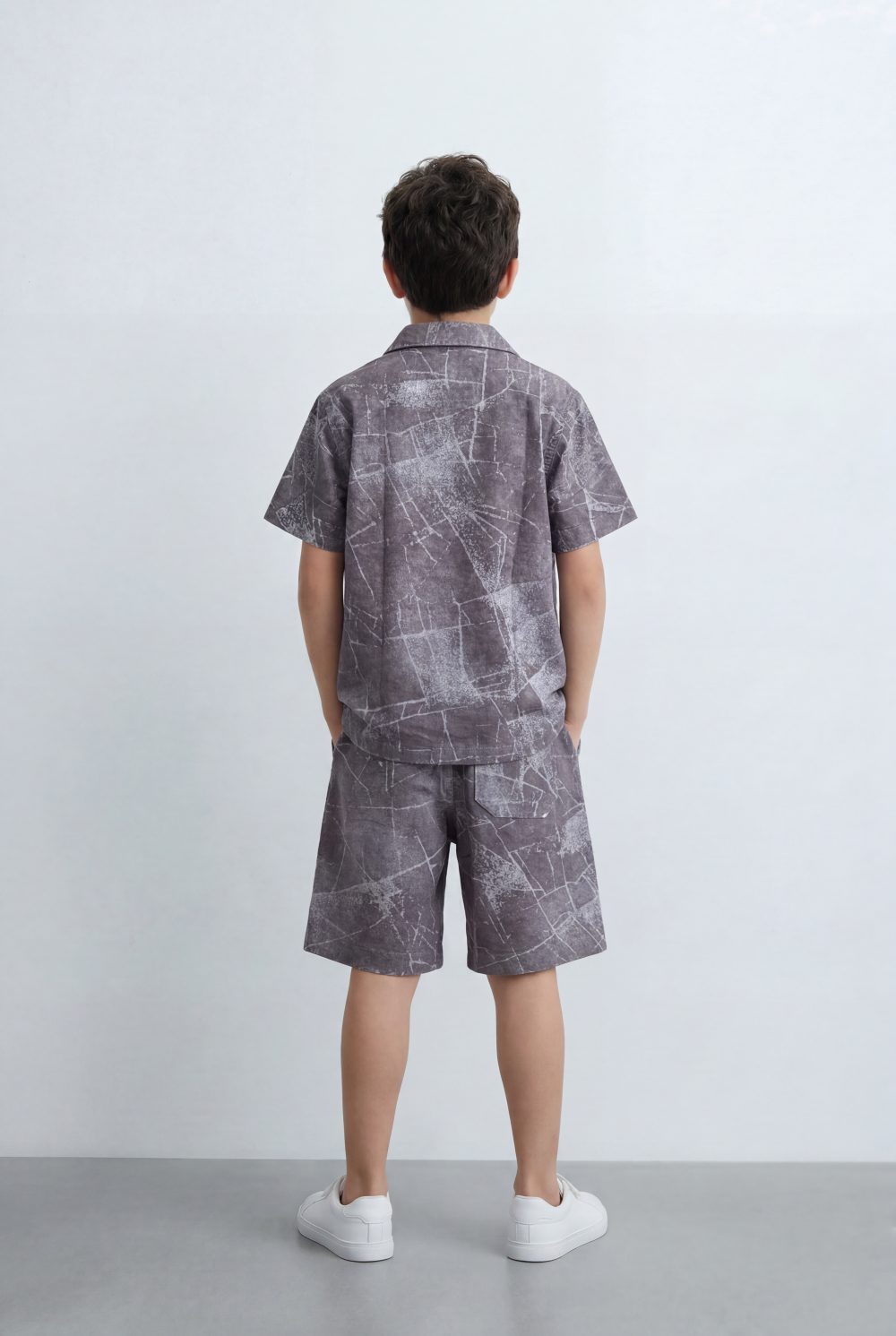 Boy’s Tomato Store Matching Set Coordinated Resort Detailed Abstract All Over Print Outfit