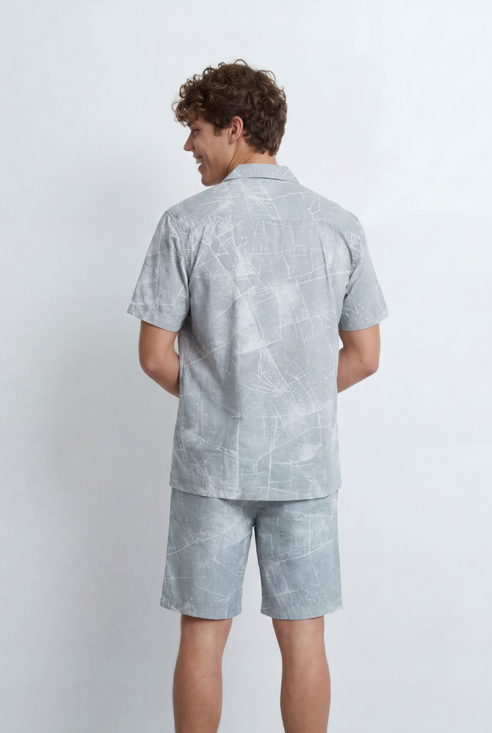 Men’s Tomato Store Matching Set Featuring Abstract All Over Print Regular Fit Outfit
