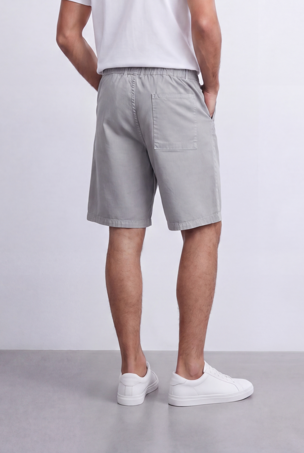 Men's Oversized Fit Gabardine Short Utility Curved Pockets For An Effortless Casual Look Tomato Store