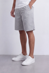 Men's Oversized Fit Gabardine Short Utility Curved Pockets For An Effortless Casual Look Tomato Store