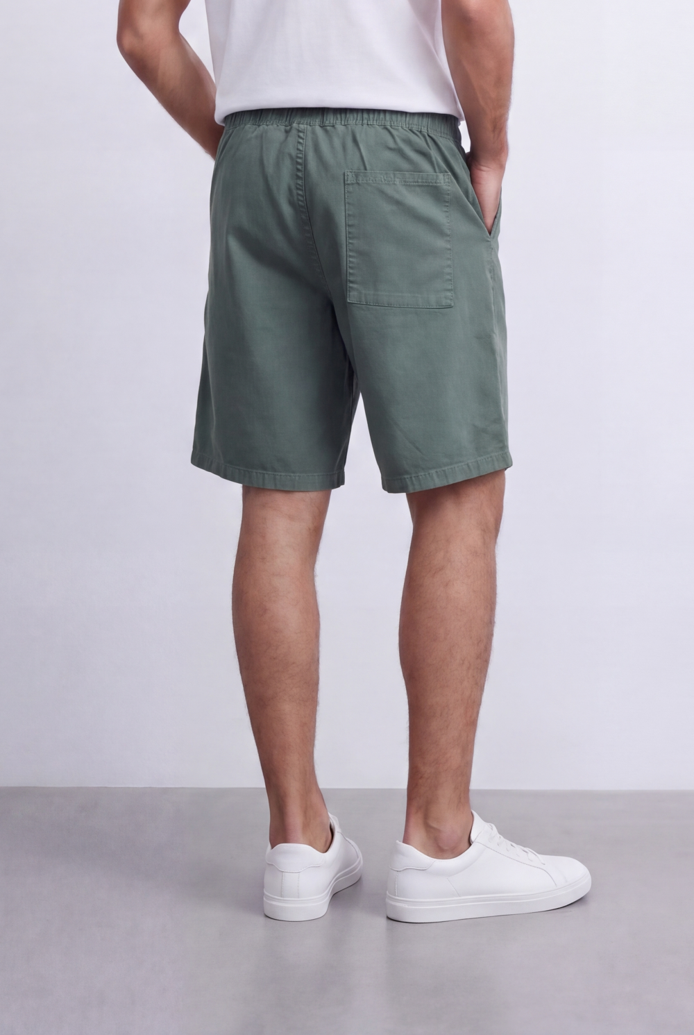 Men's Oversized Fit Gabardine Short Utility Curved Pockets For An Effortless Casual Look Tomato Store