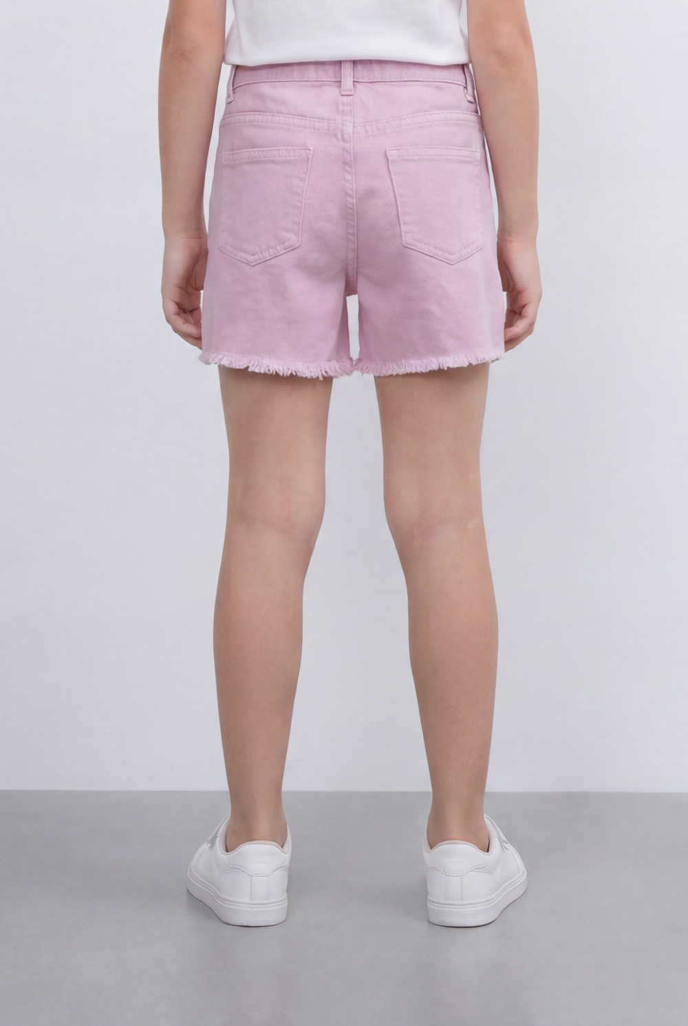 Girl’s Tomato Store Denim Shorts Classic Five Pocket Design Raw Frayed Hem Regular Fit