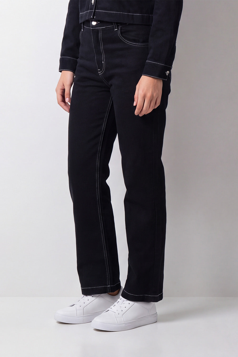 Women's Tomato Store Oversize Denim Jeans High-Rise Waist Classic Five-Pocket