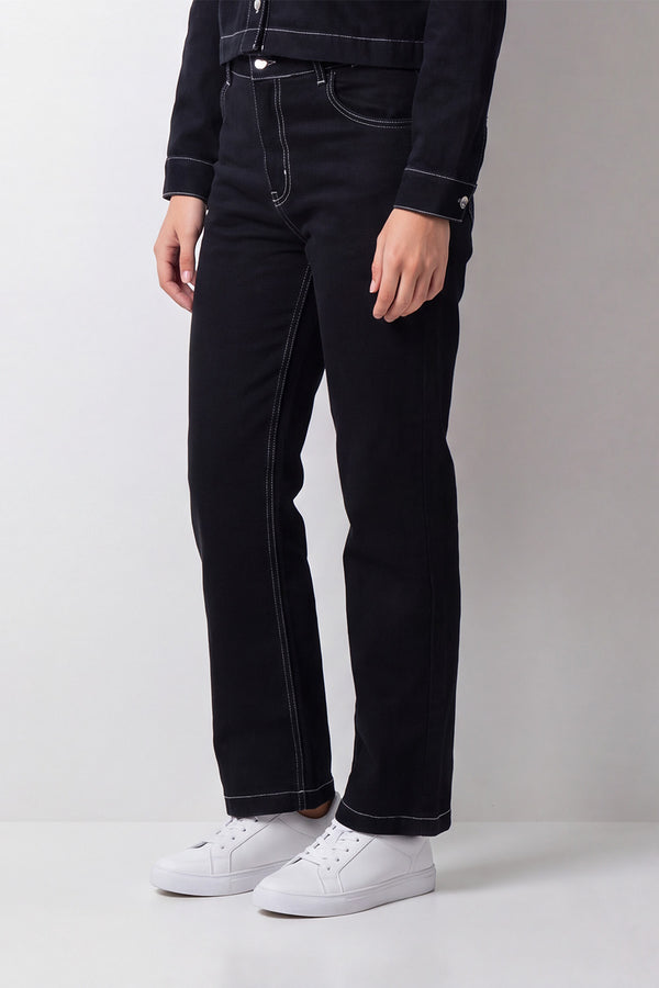 Women's Tomato Store Oversize Denim Jeans Pants High-Rise Waist Classic Five-Pocket