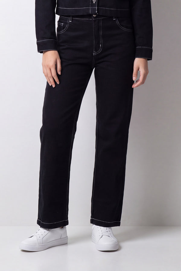 Women's Tomato Store Oversize Denim Jeans Pants High-Rise Waist Classic Five-Pocket