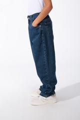Boy's Classic Boyfriend Design Secure Button Zipper Fly Closure Traditional Five-pocket Layout Relaxed Fit Suitable For Casual Occasion Jains Pants