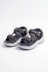 Men’s Tomato Store Grip Trek Duck Sandals Woven Strap Texture Across Adjustable Hook And Loop Bands Logo Detail