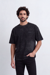 Men's Tomato Store Washed Relaxed T-Shirt Vintage Distressed Effect Minimal Direction Chest Detail