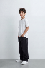 Boy's Tomato Store Oversize Cloud Outline T-Shirt Tonal Raised Animal Motifs Scattered Across The Body Clean Plain Base