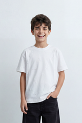 Boy's Tomato Store Oversize Cloud Outline T-Shirt Tonal Raised Animal Motifs Scattered Across The Body Clean Plain Base