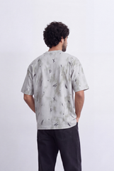 Tomato Store Men's Scribble Wash T-Shirt Abstract Marker Print Washed Texture - Back View