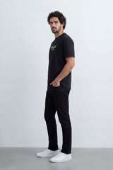 Men’s Tomato Store Dream State T-Shirt Smooth Plain Surface Small Chest Dream Typography Print Contrast Green Artwork Relaxed Fit