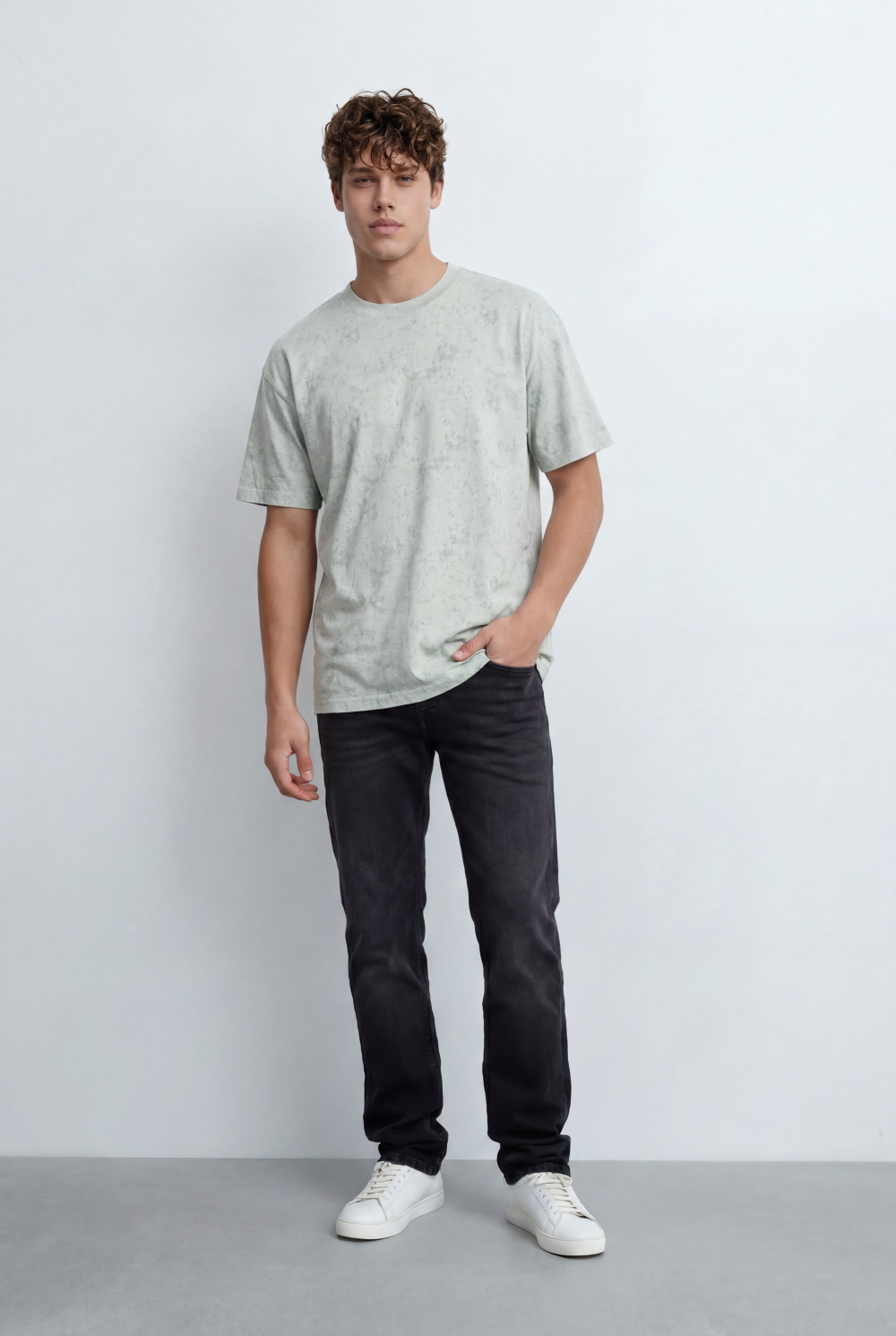 Men’s Tomato Store Everyday Washed Texture T-Shirt Built With A Relaxed Street Shape