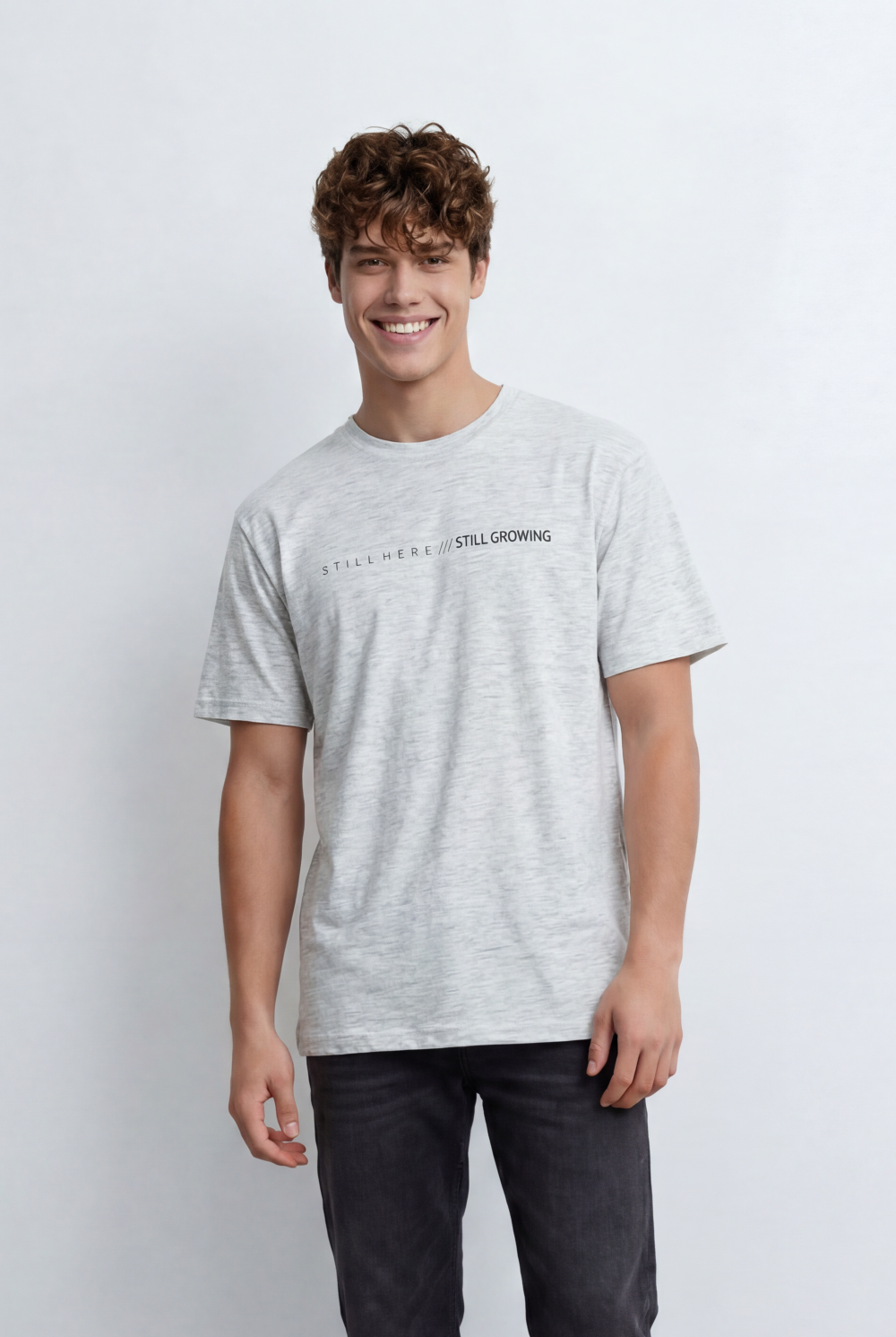 Men’s Tomato Store Slub Jersey T-Shirt With Minimal Typography Detai Relaxed Fit