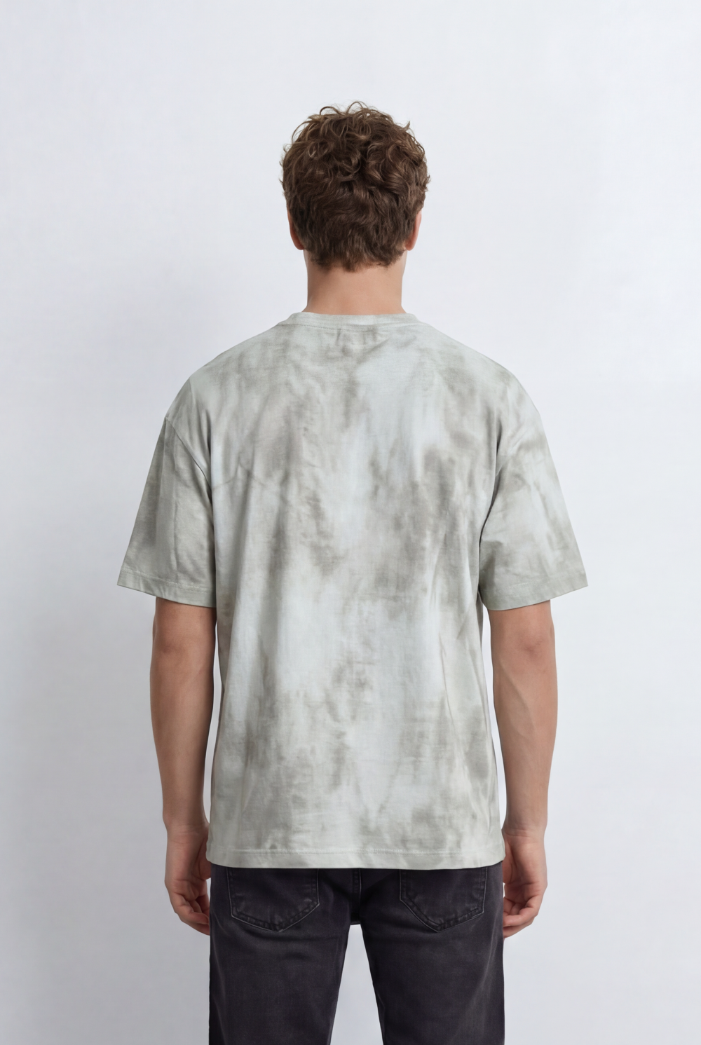 Men’s Tomato Store Soft Cloud Wash With Subtle Tie Dye T-Shirt With Minimal Chest Print