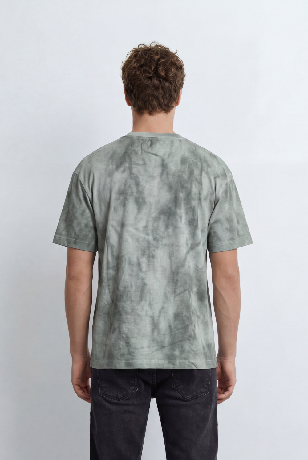 Men’s Tomato Store Soft Cloud Wash With Subtle Tie Dye T-Shirt With Minimal Chest Print