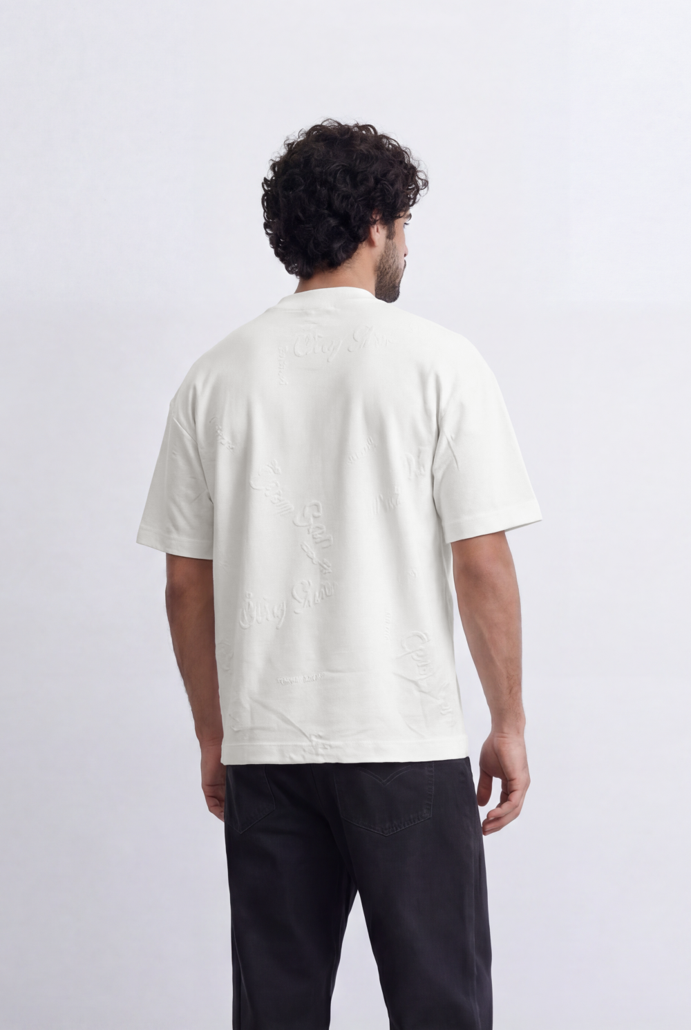 Men’s Tomato Store Essential Oversized T-Shirt Clean Minimal Surface Relaxed Drop Shoulder Shape
